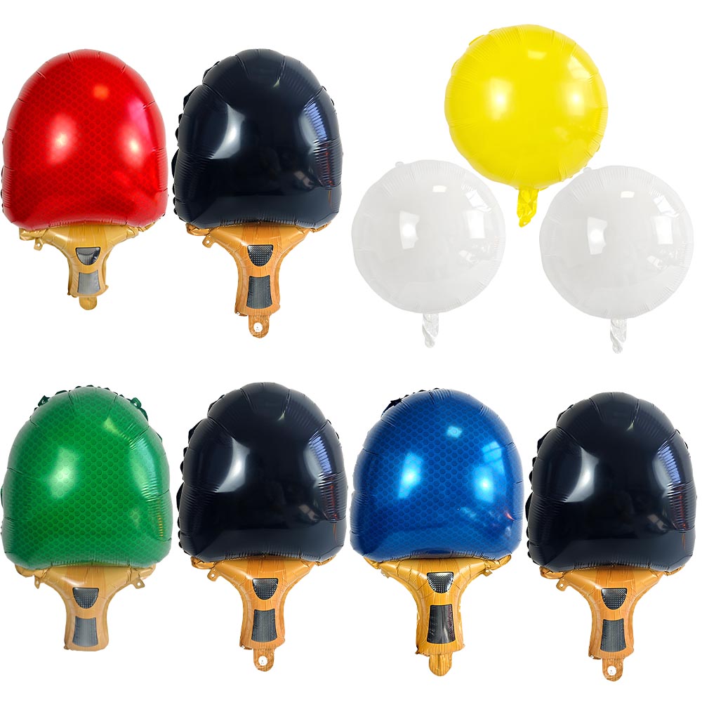 Table Tennis From - Table Tennis Racket Foil Balloon Multicolor
