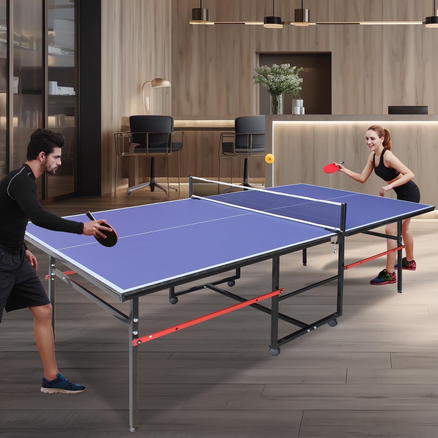 8 ft Portable Ping Pong Table， - đánh giá và giá Table Tennis Game Pc