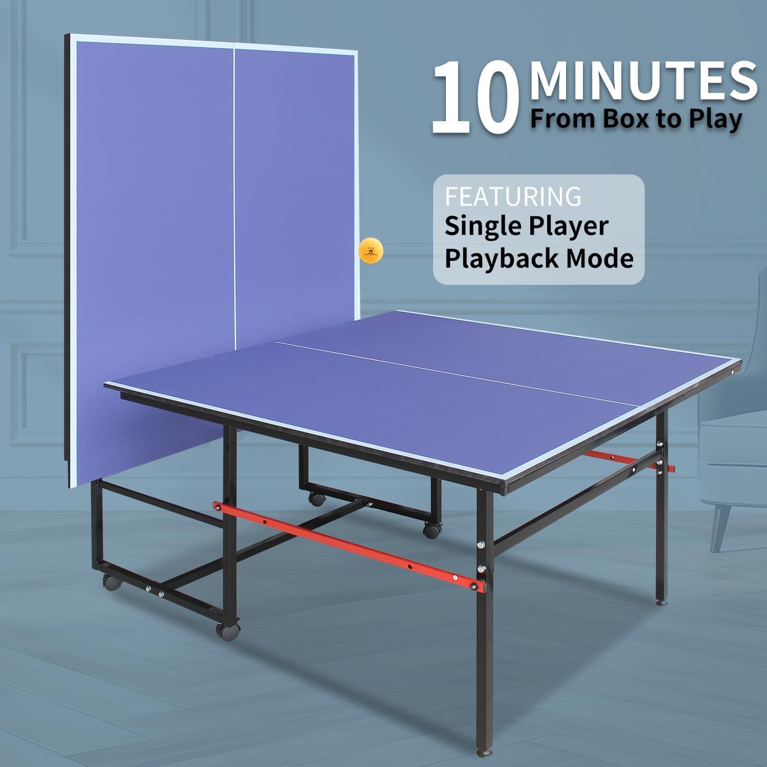 8 ft Portable Ping Pong Table， - đánh giá và giá Table Tennis Game Pc