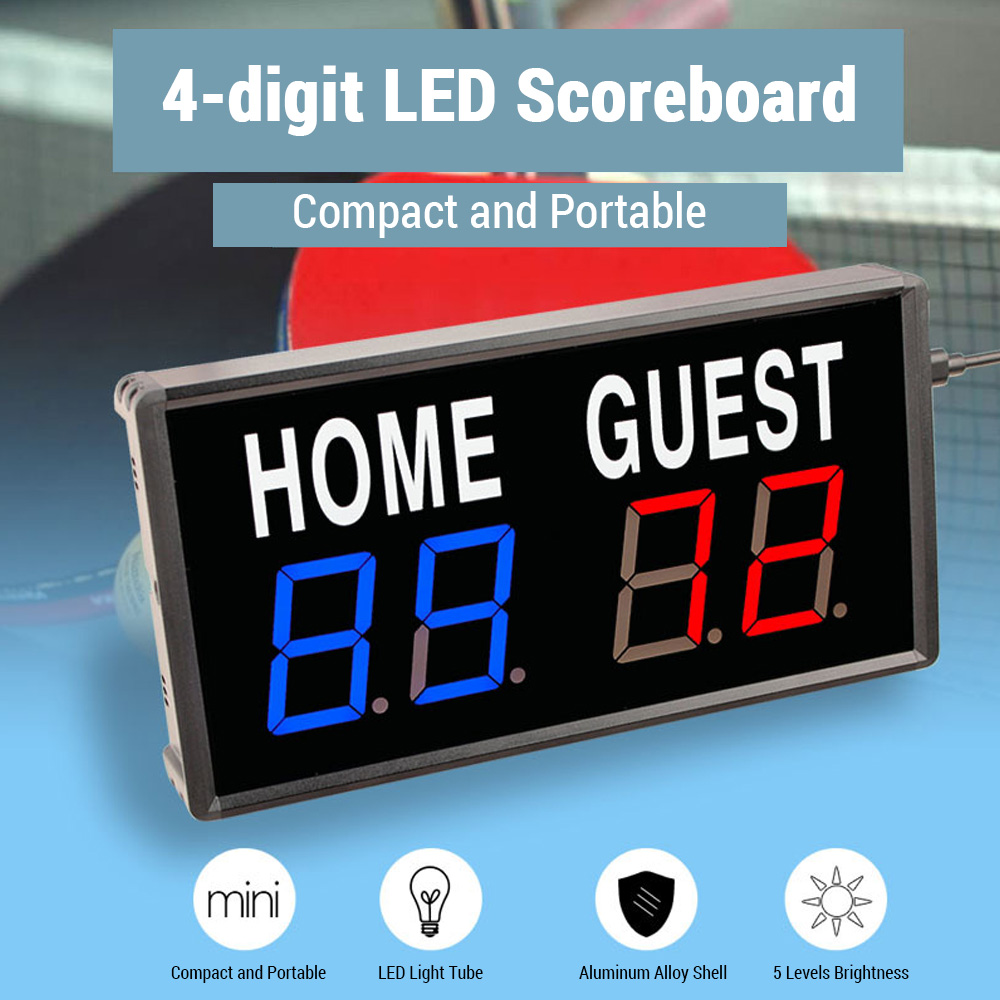 Portable 4 Digit LED Scoreboar - đánh giá và giá Table Tennis Scoreboard